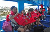 Ferry from Caticlan to the Island